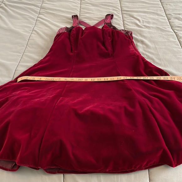 👗HP👗Vintage 90's De-Laru Maroon Velvet dress - Picture 9 of 11